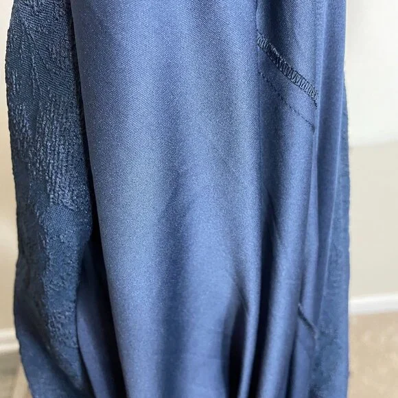 Tadashi Shoji Gown Dress 8 Size Kayla Ruffle Neckline Jacquard Textured … - Picture 10 of 10